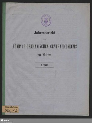 1862: Jahresbericht ...