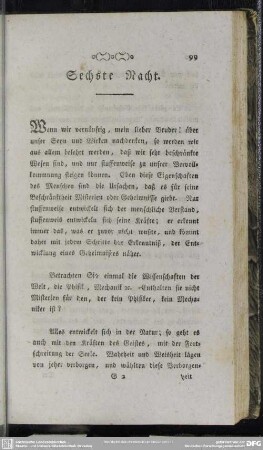Sechste Nacht