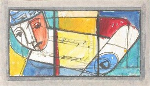 Entwurf für ein figürliches Glasfenster