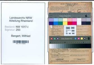 Entnazifizierung Wilfried Bangert , geb. 19.06.1905 (Verwaltungsangestellter)