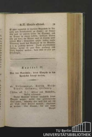 Kapitel II. Von den Gewächsen, deren Wurzeln in den Apotheken benutzt werden.