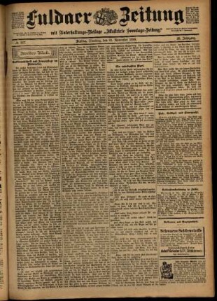 Zweite Ausgabe vom Dienstag, den 21. November 1899.