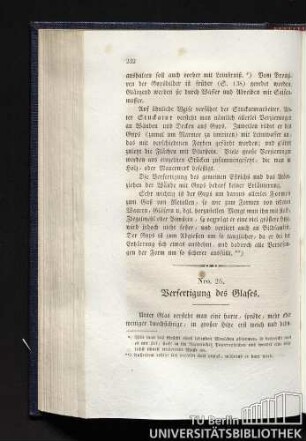 Nro. 26. Verfertigung des Glases.