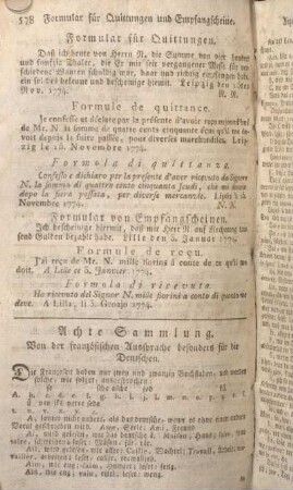 Achte Sammlung. Von der französischen Aussprache besonders für die Deutschen.