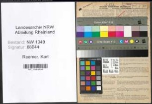 Entnazifizierung Karl Reemer , geb. 23.04.1906 (Fahrer)