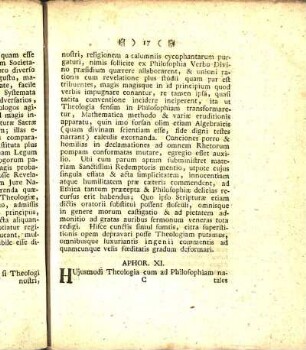 Aphor. XI. [bis Aphor. XX.]