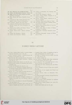 III. Indice degli autori