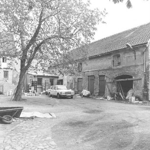 Belgershain-Rohrbach. Gasthof Rohrbach (19. Jh.). Hofansicht mit Nebengebäude