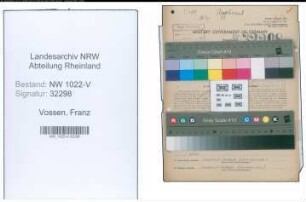 Entnazifizierung Franz Vossen , geb. 01.09.0000 (Schlosser)