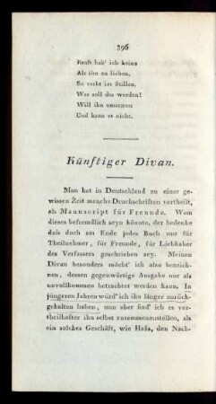Künftiger Divan.