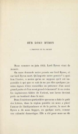 Sur Lord Byron
