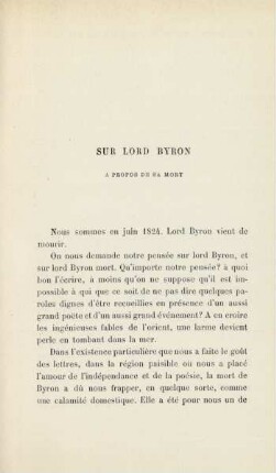 Sur Lord Byron