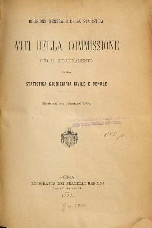 Annali di statistica. 15. 1885