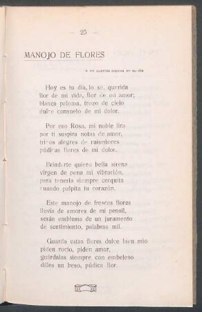 Manojo de flores : A mi querida esposa en su día