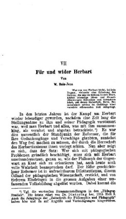 Für und wider Herbart