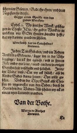 Van der Bothe.
