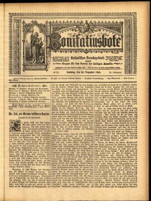 Erste Ausgabe vom Sonntag, den 30. Dezember 1906.