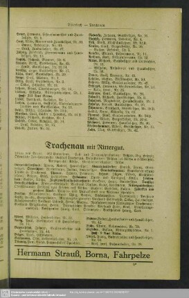 Trachenau mit Rittergut
