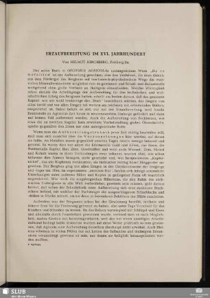 Erzaufbereitung im XVI. Jahrhundert