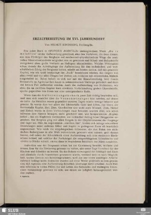 Erzaufbereitung im XVI. Jahrhundert