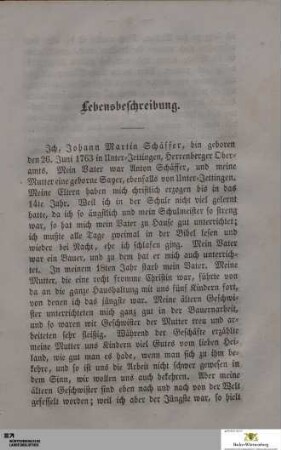 Lebensbeschreibung
