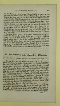 43. Der orientalische Krieg (Krimkrieg), 1853 - 1856