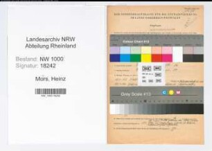 Entnazifizierung Heinz Moers, geb. 04.11.1912 (Dolmetscher)