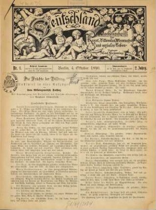 Deutschland : Wochenschrift für Kunst, Litteratur, Wissenschaft und soziales Leben. 2. 1890