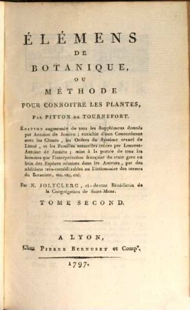 Élémens de botanique ou méthode pour connoitre les plantes, 2
