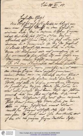 Brief vom 28.12.1905