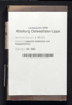 Konzept des Salbuchs des Fleckens Schwalenberg von 1854