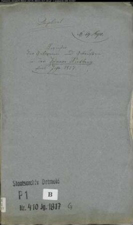 Kirchenbuchduplikat der katholischen Gemeinde Rietberg, Kreis Wiedenbrück (GHT 1817) (Gemeinde: Katholische Gemeinde Rietberg, Kreis Wiedenbrück)