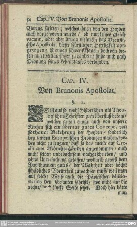 Cap. IV. Von Brunonis Apostolat