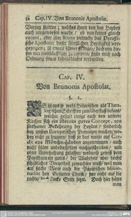 Cap. IV. Von Brunonis Apostolat