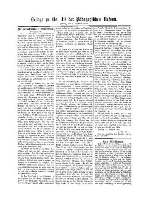 Kurze Mitteilung : Beilage No. 49 zur Pädagogischen Reform