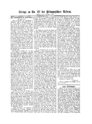 Kurze Mitteilung : Beilage No. 49 zur Pädagogischen Reform