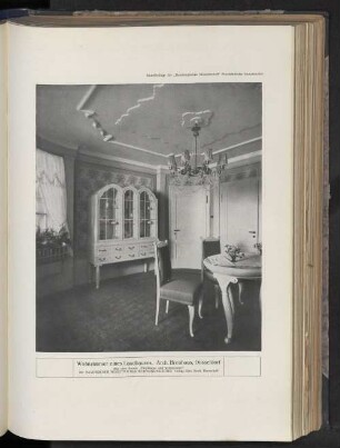 Wohnzimmer eines Landhauses. Arch. Breuhaus, Düsseldorf