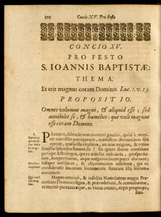 Concio XV. Pro Festo S. Ioannis Baptistae.