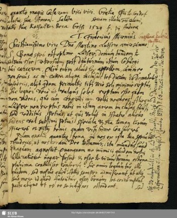 23) Hessus, Eobanus, Norib. 16. Nov. 1530. Luthero.