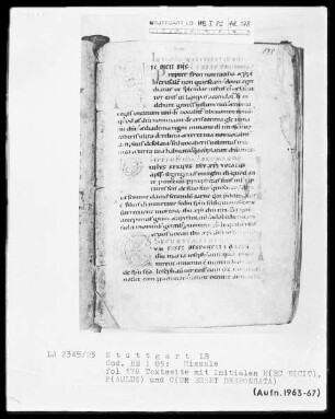 Graduale-Sakramentar-Lektionar (Missale) — Ordinarium Missae, Folio 114recto-117verso — ---, Folio 114recto-117versoInitialen H(ec dicit), P(aulus) und C(um esset desponsata), Folio 178recto