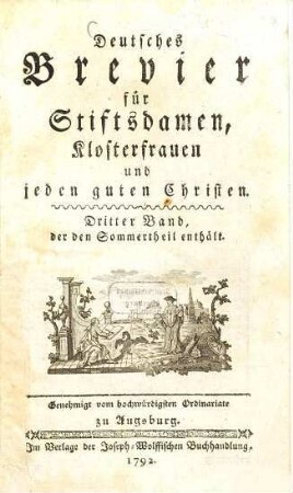 Deutsches Brevier für Stiftsdamen und Klosterfrauen, 3. Sommertheil