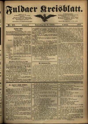 Ausgabe vom Donnerstag, den 10. Oktober 1907.