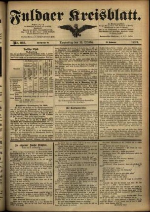 Ausgabe vom Donnerstag, den 10. Oktober 1907.