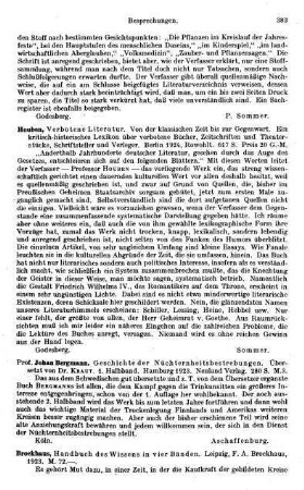 383, Johan Bergmann. Geschichte der Nüchternheitsbestrebungen. 1923