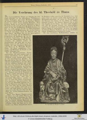 Die Verehrung des hl. Theobald zu Thann.
