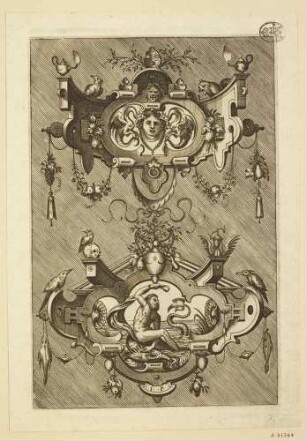 Blatt 13 der Serie "Compertimenta pictoriis flosculis manubiisque"