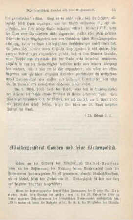 55-73 Ministerpräsident Combes und seine Kirchenpolitik
