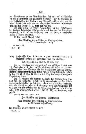 Zuschüsse der Gemeinden zur Unterhaltung der Elementarschulen verschiedener Confessionen : [IV. Elementarschulen]