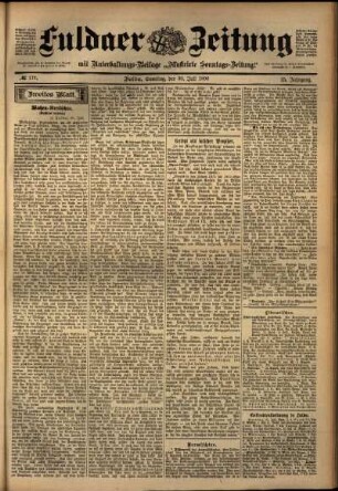 Zweite Ausgabe vom Samstag, den 30. Juli 1898.