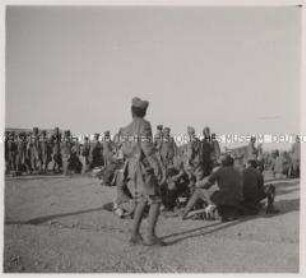 Wehrmachtssoldaten, Griechische Soldaten ergeben sich, Die Besetzung des Flughafens Tatoi ergab sich bei der Ankunft des ersten deutschen Flugzeuges.